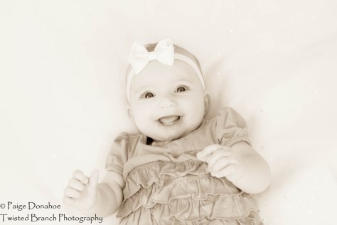 Sepia toned Baby M